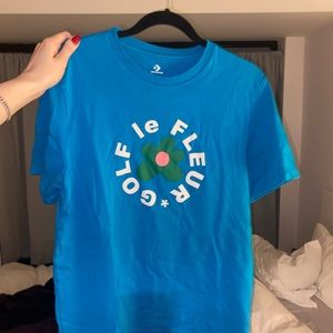 Golf le Fleur bright blue t-shirt in perfect condition! Size small men’s sizing
